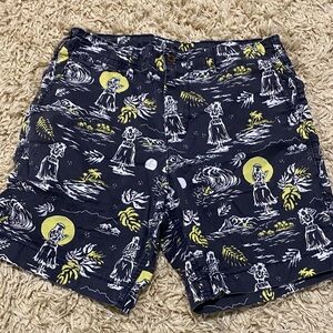 American Eagle Men’s Navy Hawaiian Print shorts
